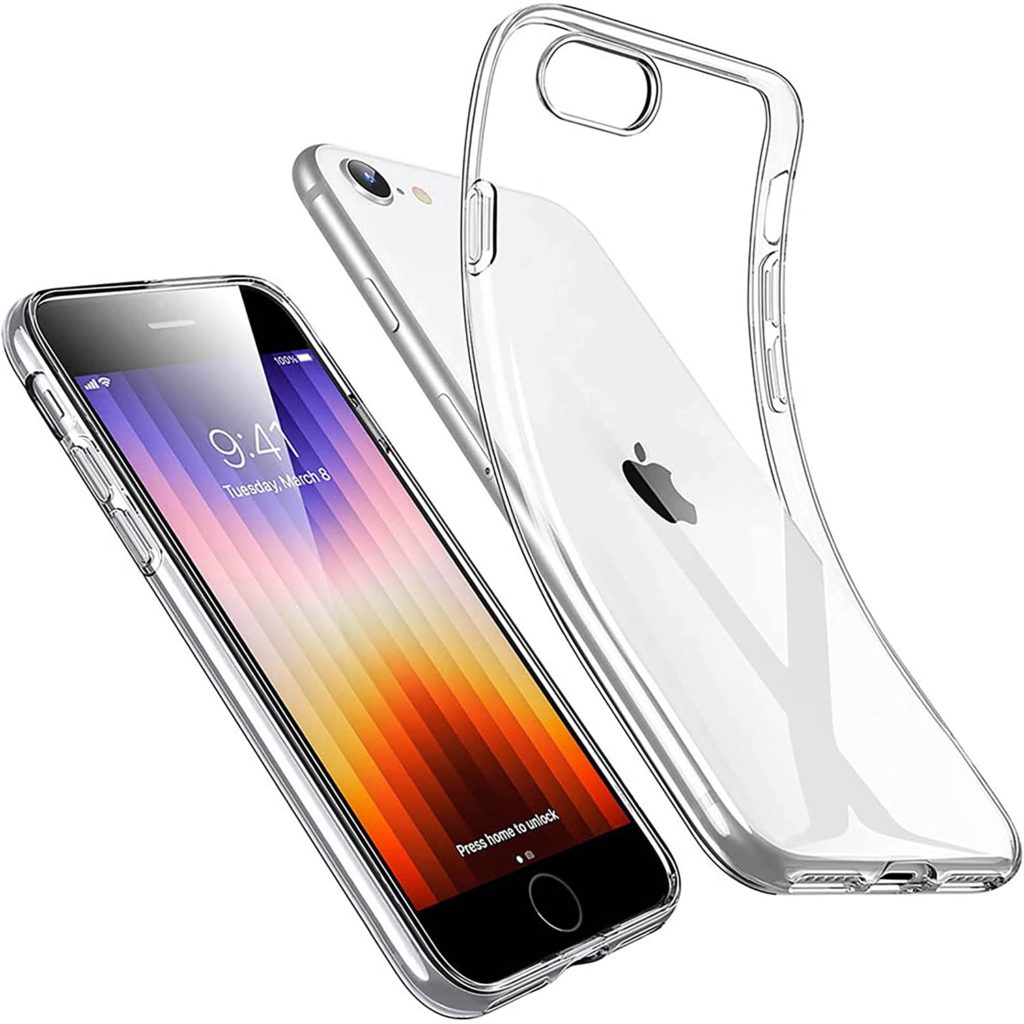 ESR Clear Silicone Case Compatible with iPhone SE (2022) Case