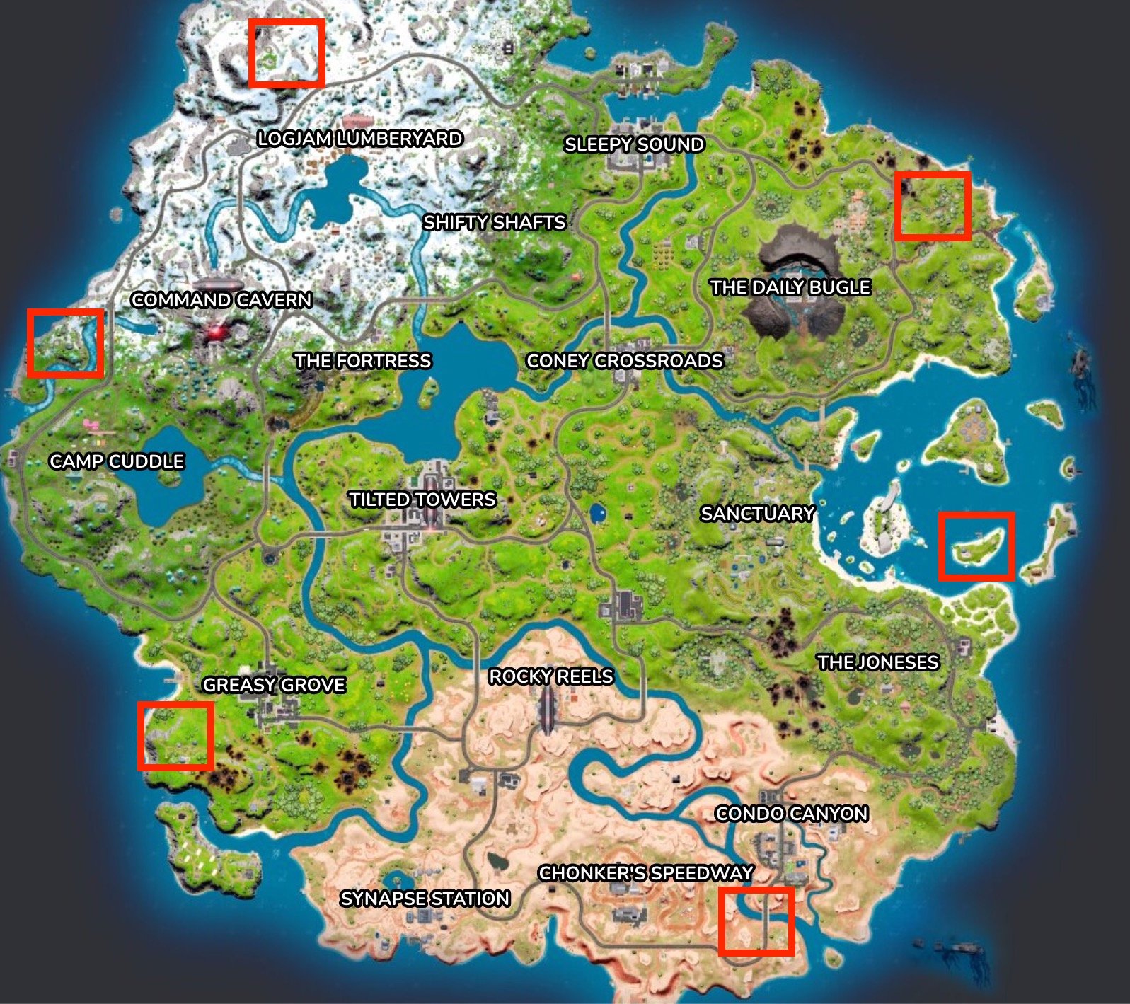 All Choppa/Helicopter locations in Fortnite Chapter 3, season 2 - Dot ...