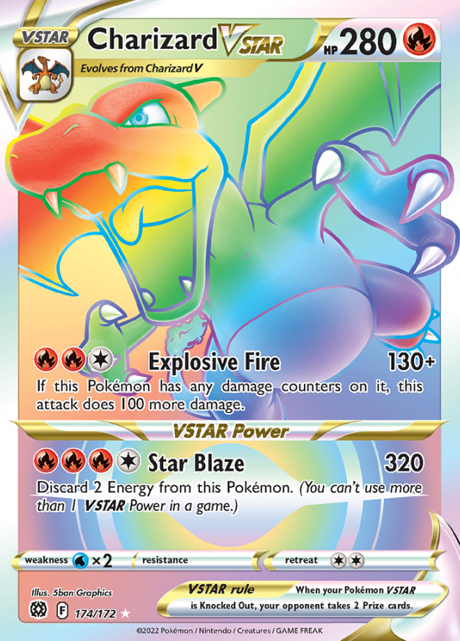 rainbow charizard gx price