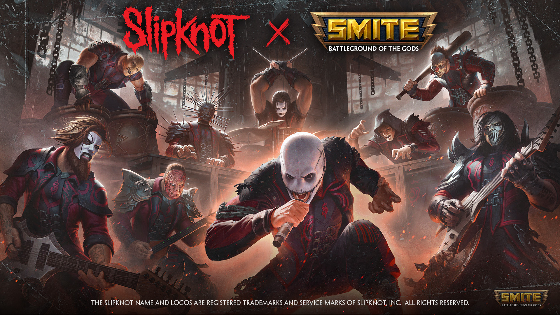 Every Slipknot skin coming to Smite Dot Esports