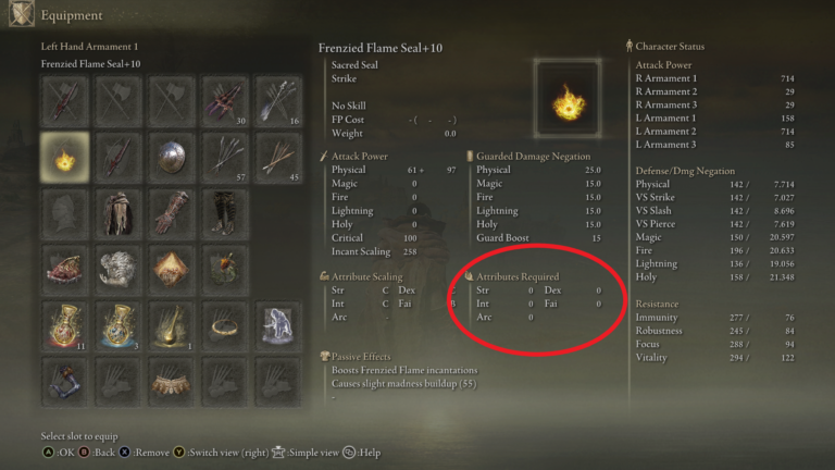 How To Interpret Weapon Stats And Character Status In Elden Ring - Dot ...