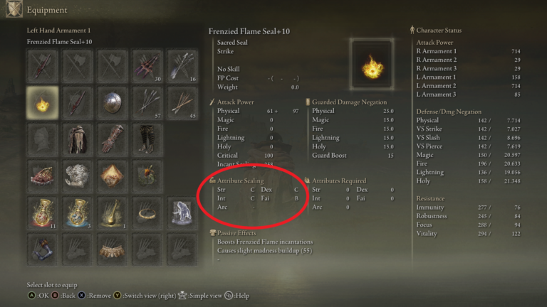 How To Interpret Weapon Stats And Character Status In Elden Ring - Dot ...