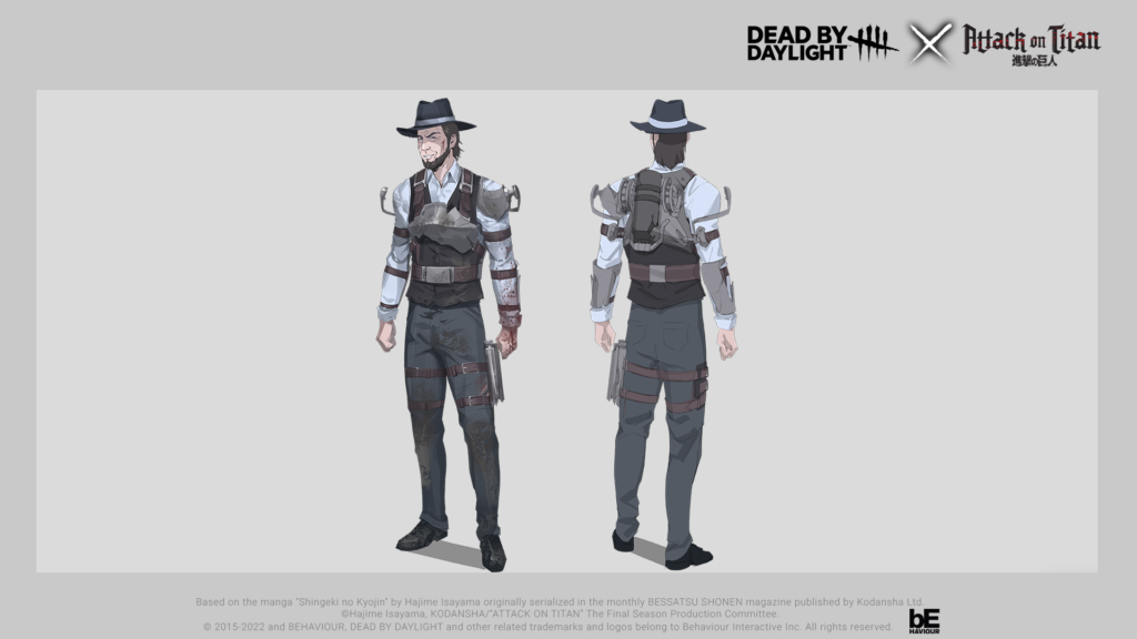 Ace Viscotti from Dead by Daylight dressed as Kenny Ackerman from Attack on Titan