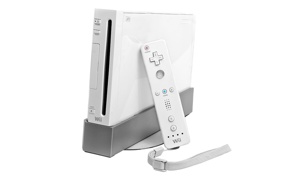 The original Wii console with a remote.