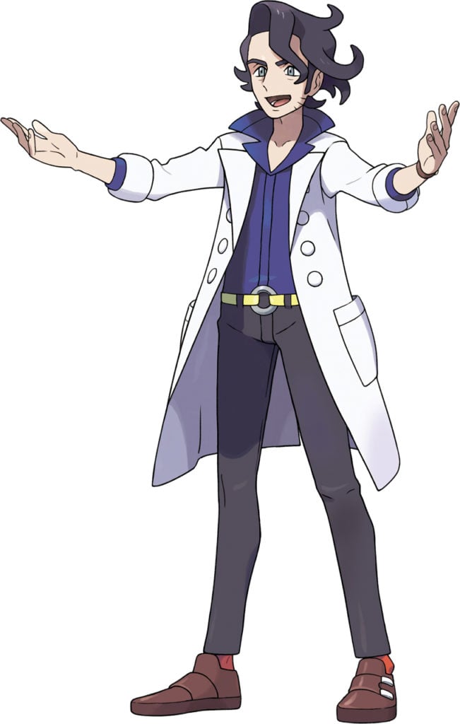 Professor Sycamore speaks to the crowd in his key art.