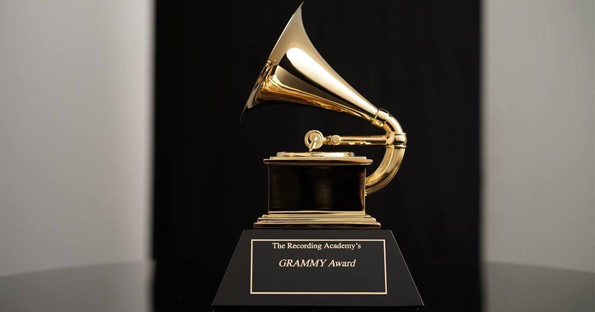 A grammy award, it looks like a bronze record player