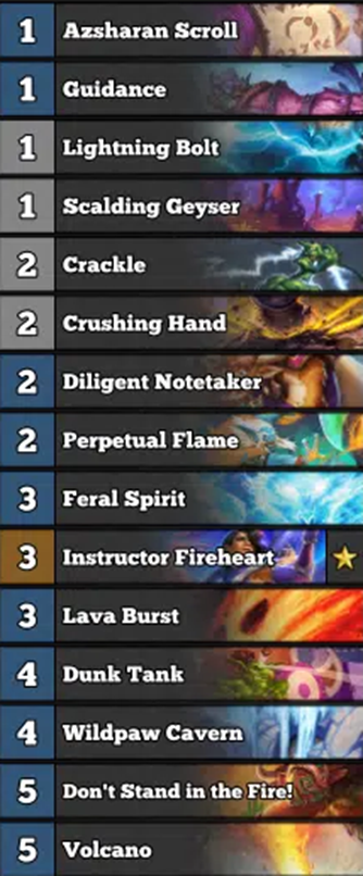 hearthstone deck codes list