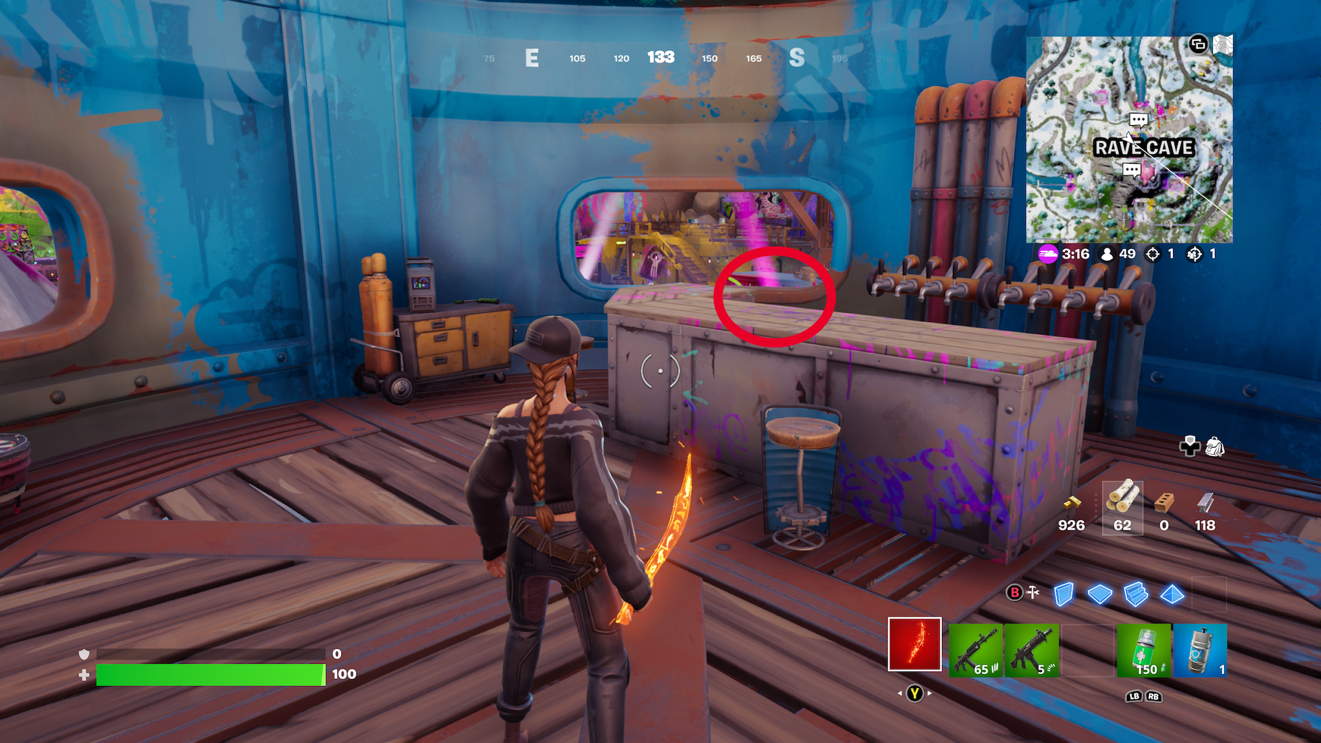 How to interact with Party Poppers at the Rave Cave in Fortnite Chapter