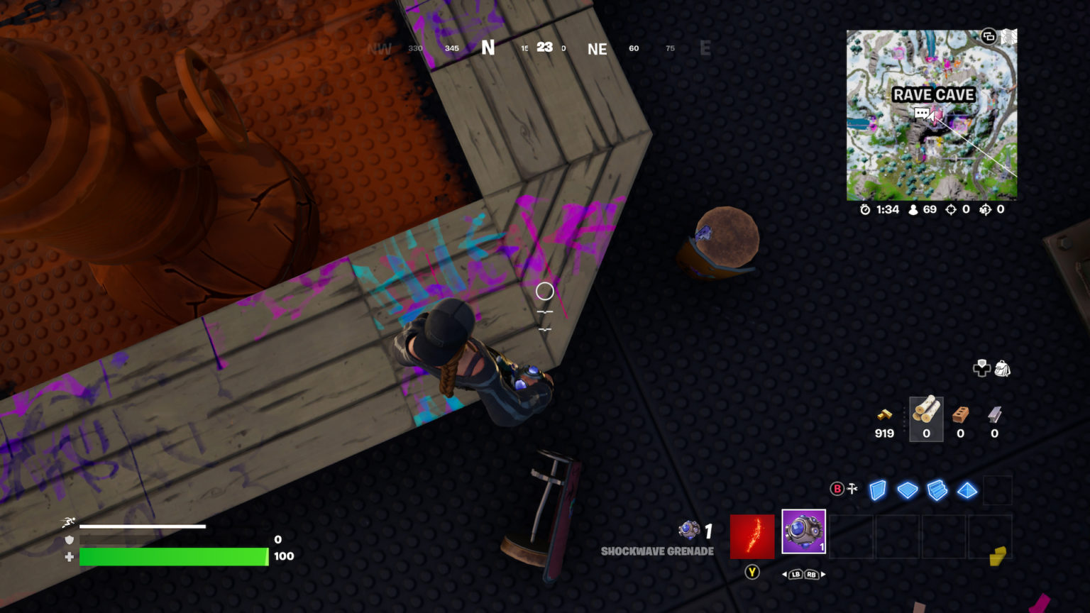 How to interact with Party Poppers at the Rave Cave in Fortnite Chapter