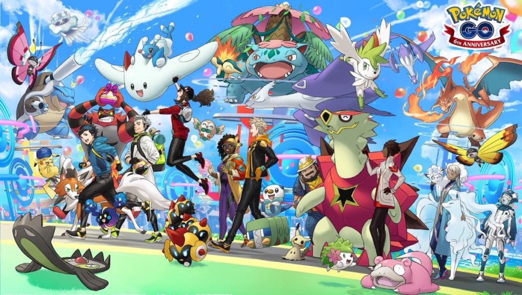 Pokémon Go sixth anniversary art teases new characters and Pokémon