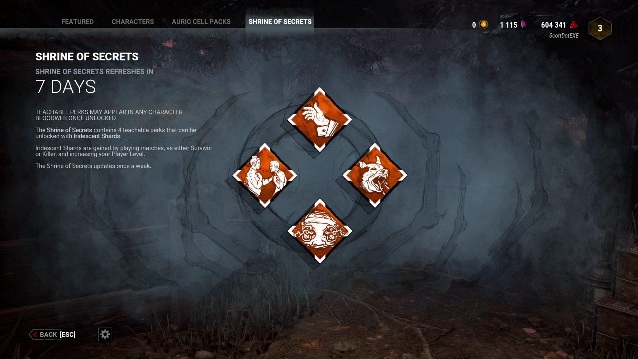 All weekly Shrine of Secrets perks in Dead by Daylight - Dot Esports