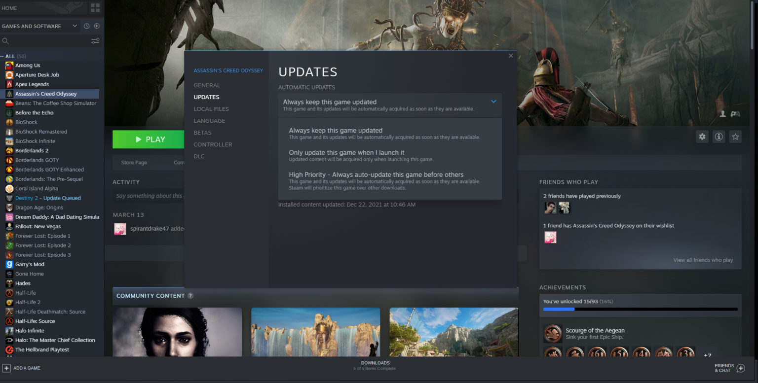 How to check for updates on Steam Dot Esports