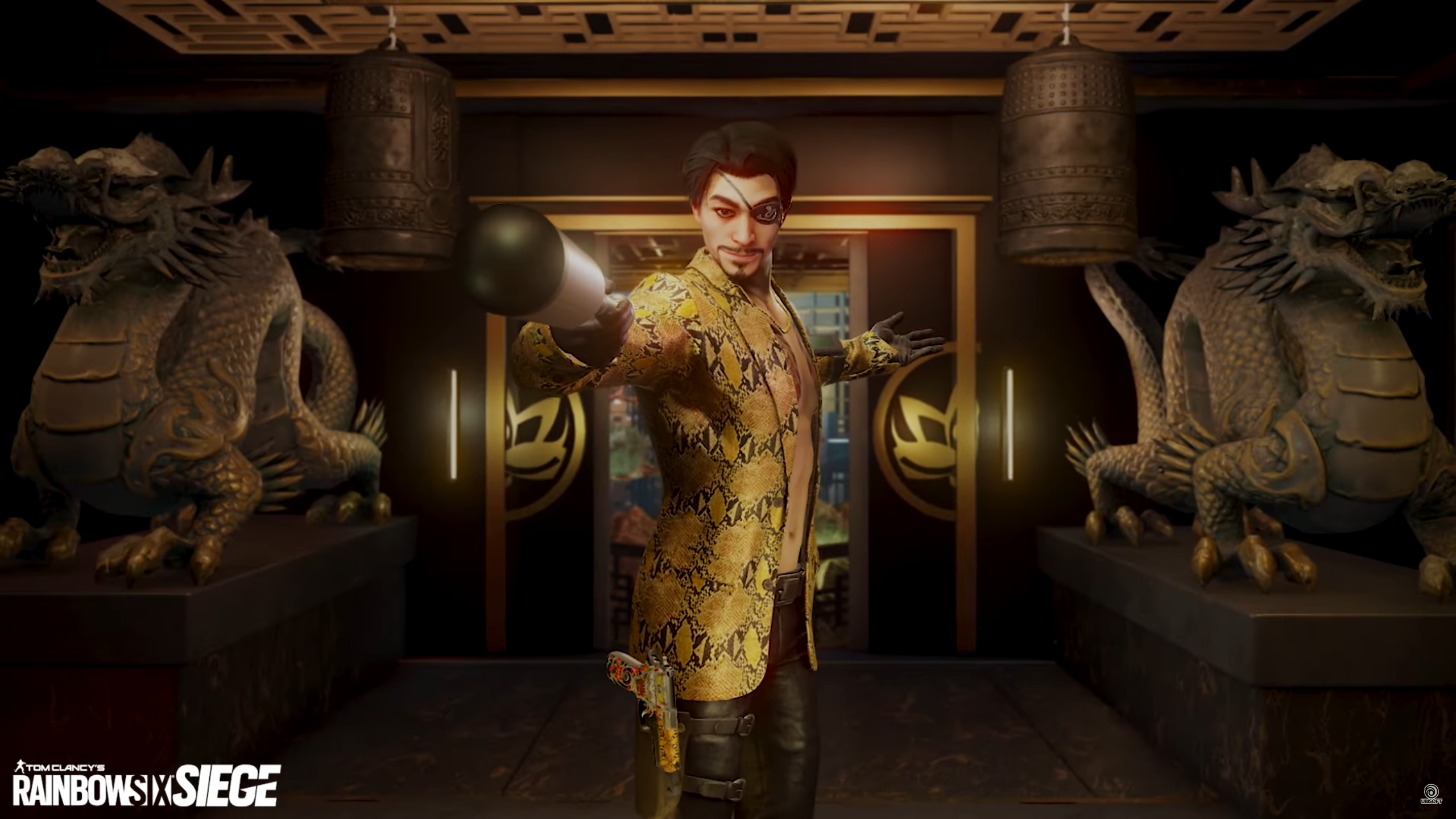 All skins and accessories included in the Majima Goro Elite bundle in Rainbow Six Siege