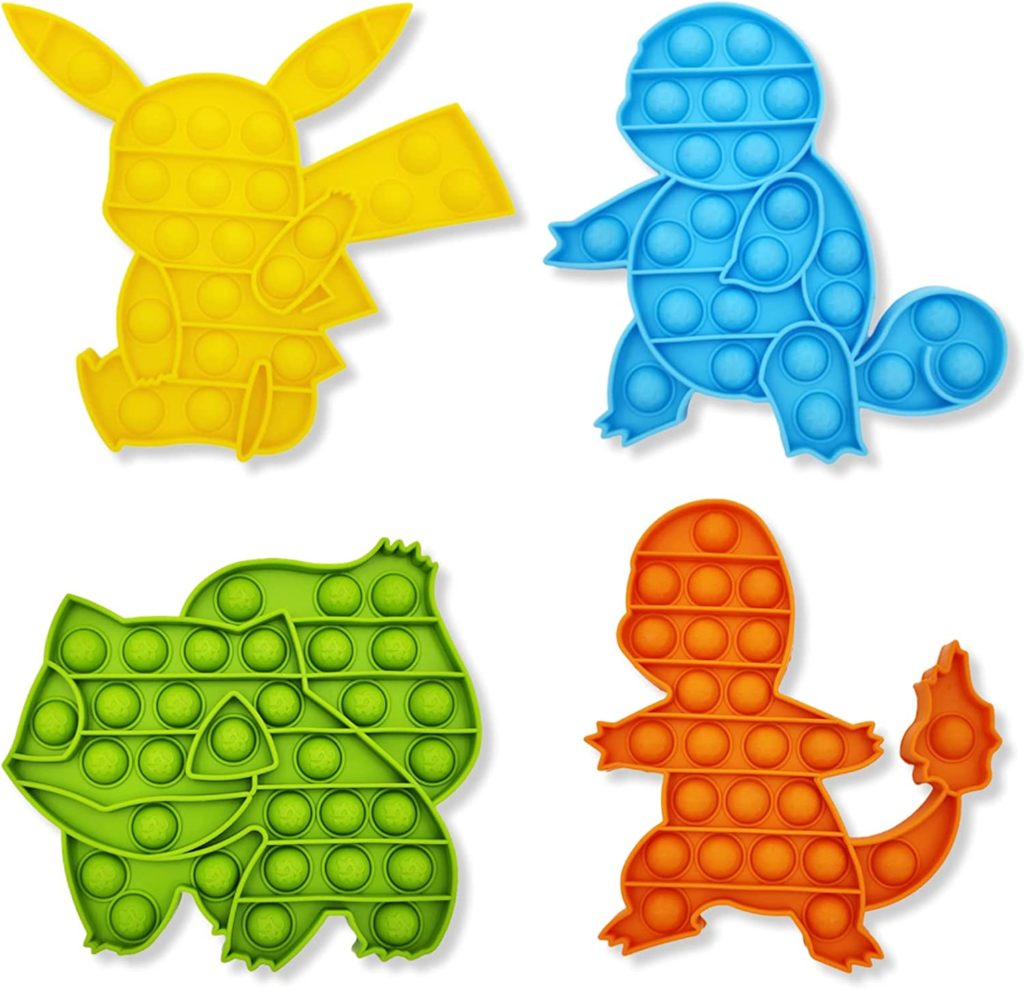 Four Pokémon popper toys.