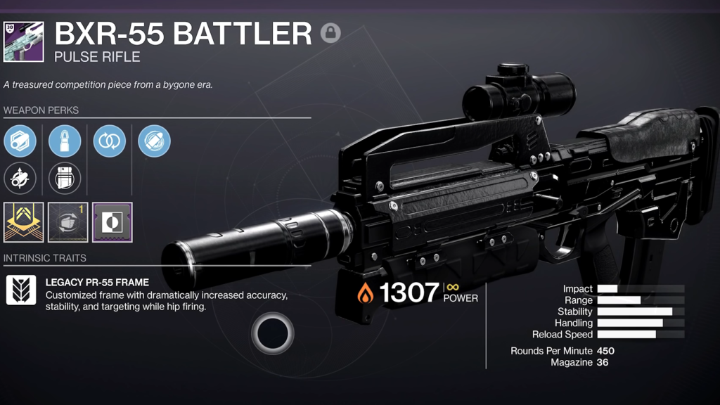 image of the BxR-55 Battler rifle in Destiny 2