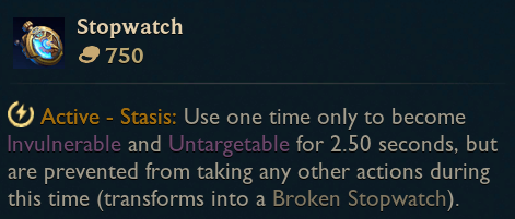 Modifications to Stopwatch gadgets reside on League PBE