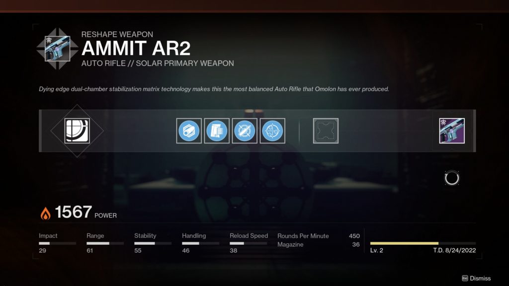Ammit AR2 god roll in Destiny 2 Best perks to craft for Ammit AR2