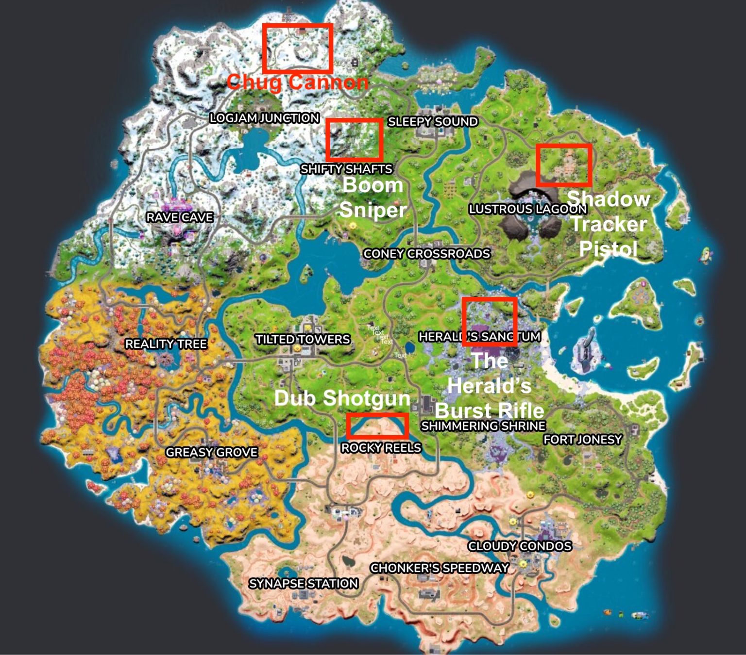 Where To Find All Exotic And Mythic Weapons In Fortnite Chapter 3 