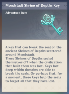 genshin impact mondstadt shrine of depths keys