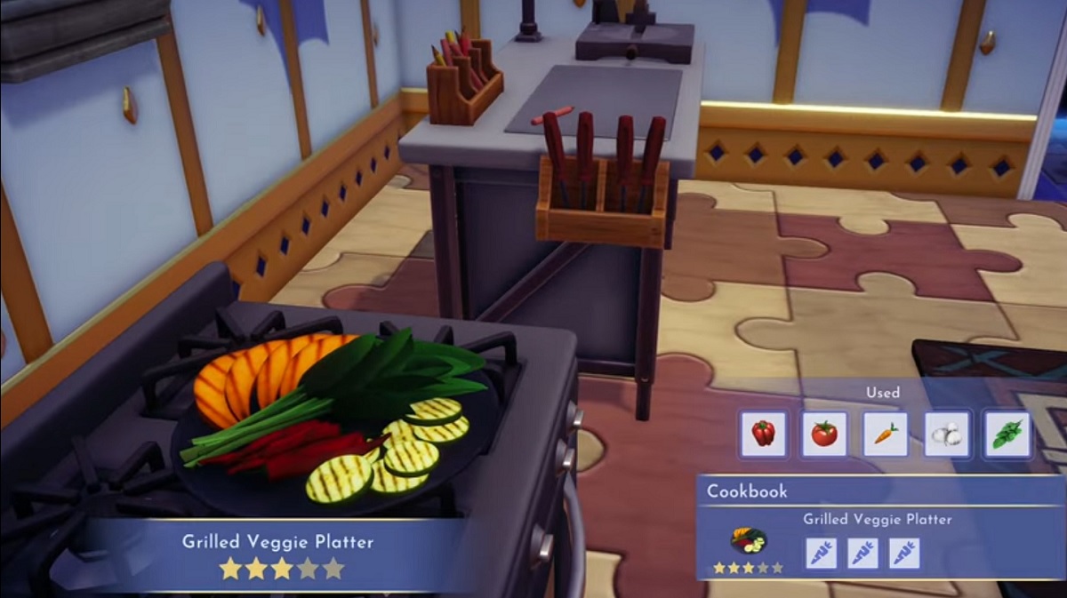 How to make a Grilled Veggie Platter in Disney Dreamlight Valley Dot