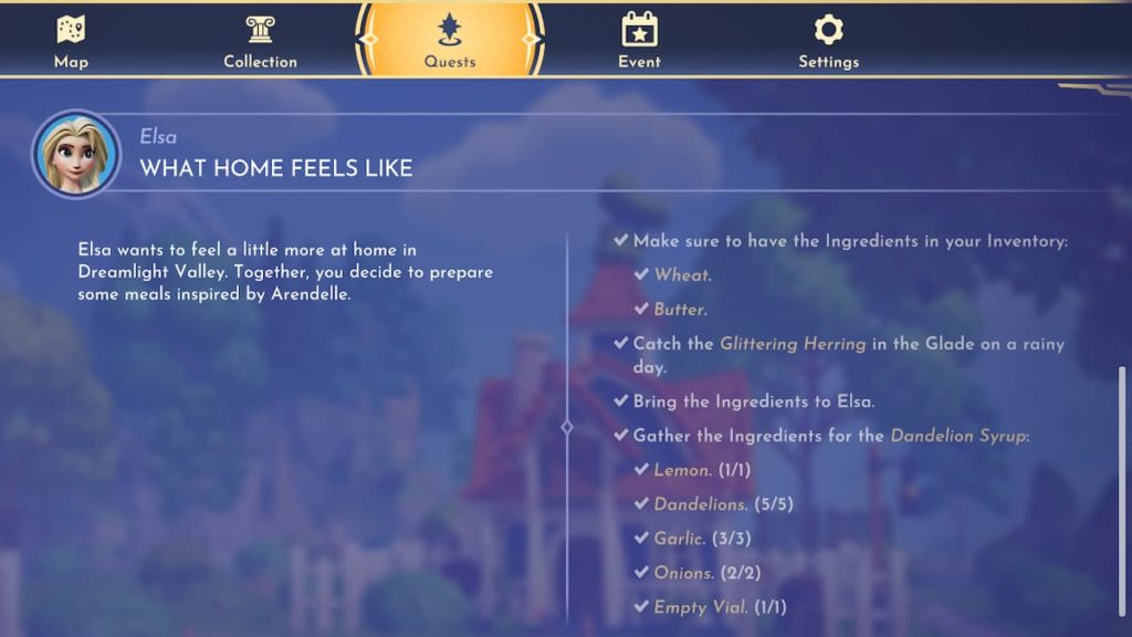 How to complete What Home Feels Like in Disney Dreamlight Valley Dot