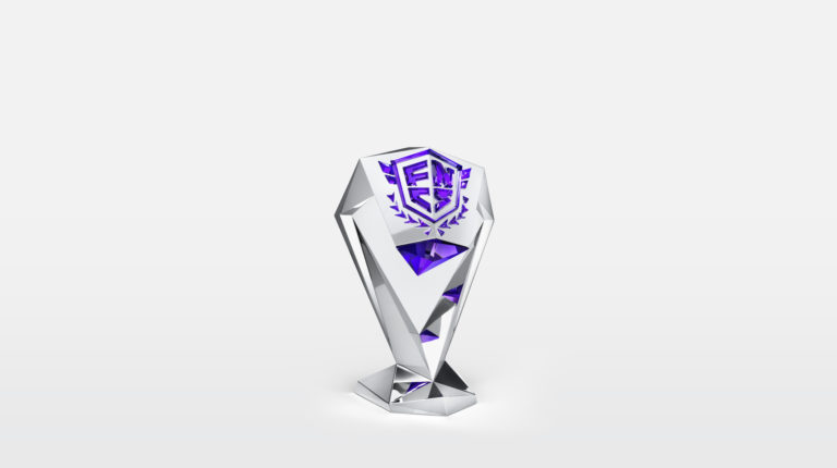 An Image of the diamond shaped FNCS Invitational Trophy