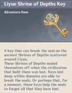 genshin impact liyue shrine of depths keys