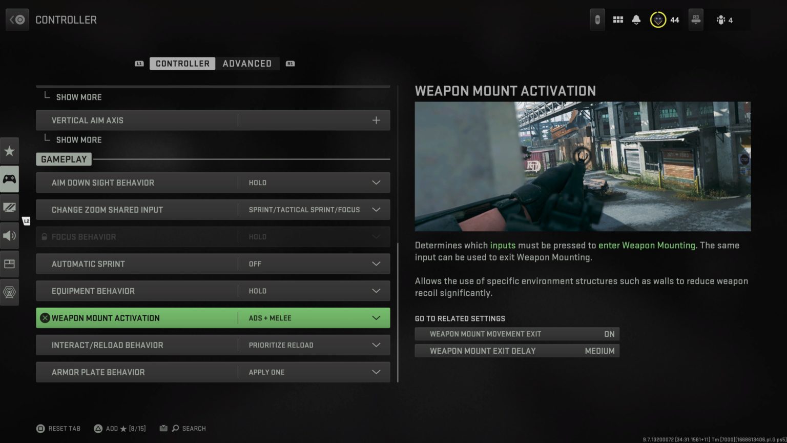 controller settings for warzone 2