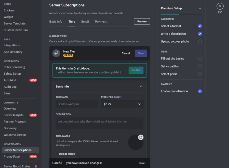 How To Enable Server Subscriptions In Discord 