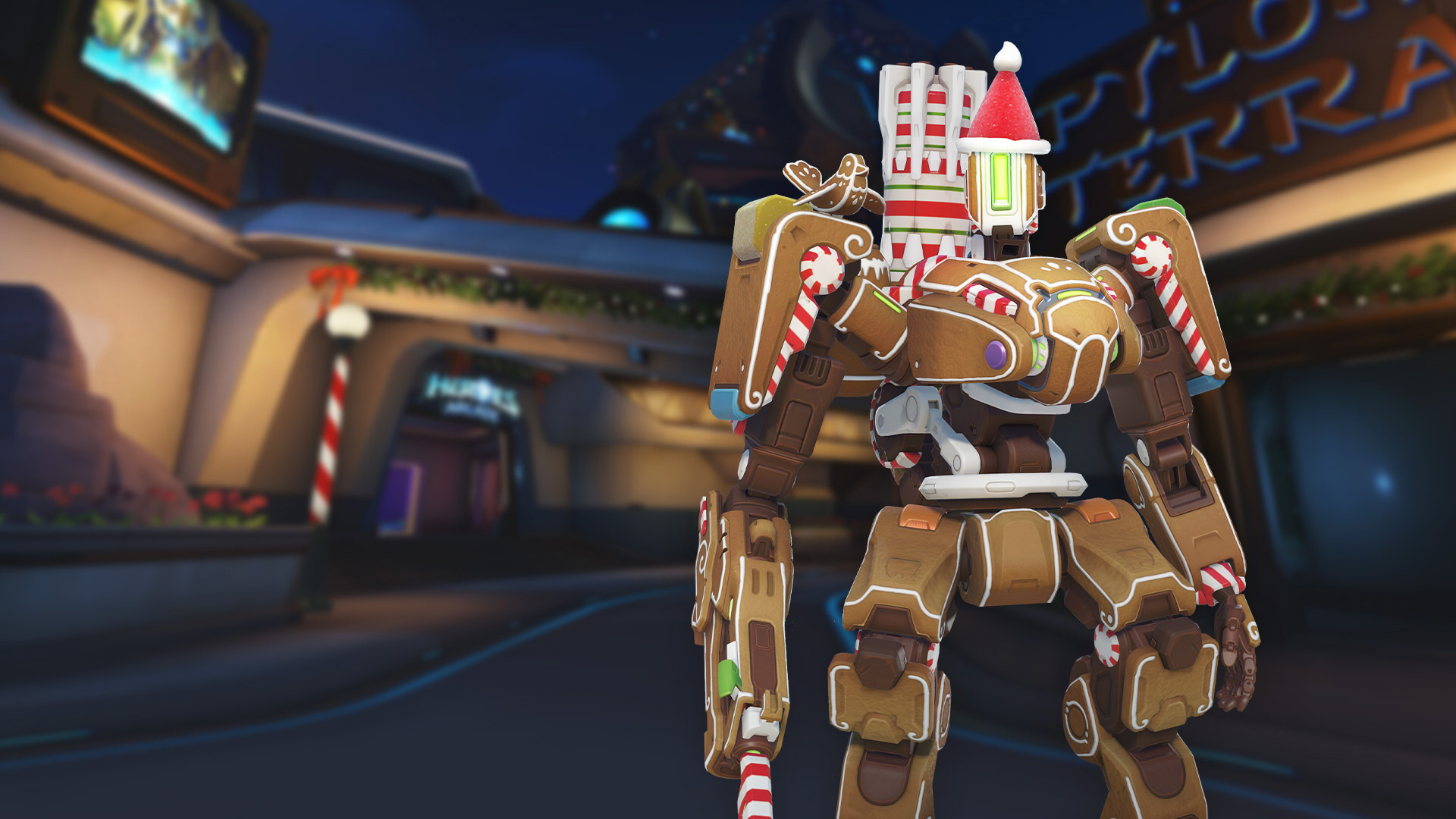 Overwatch Gingerbread Bastion 1