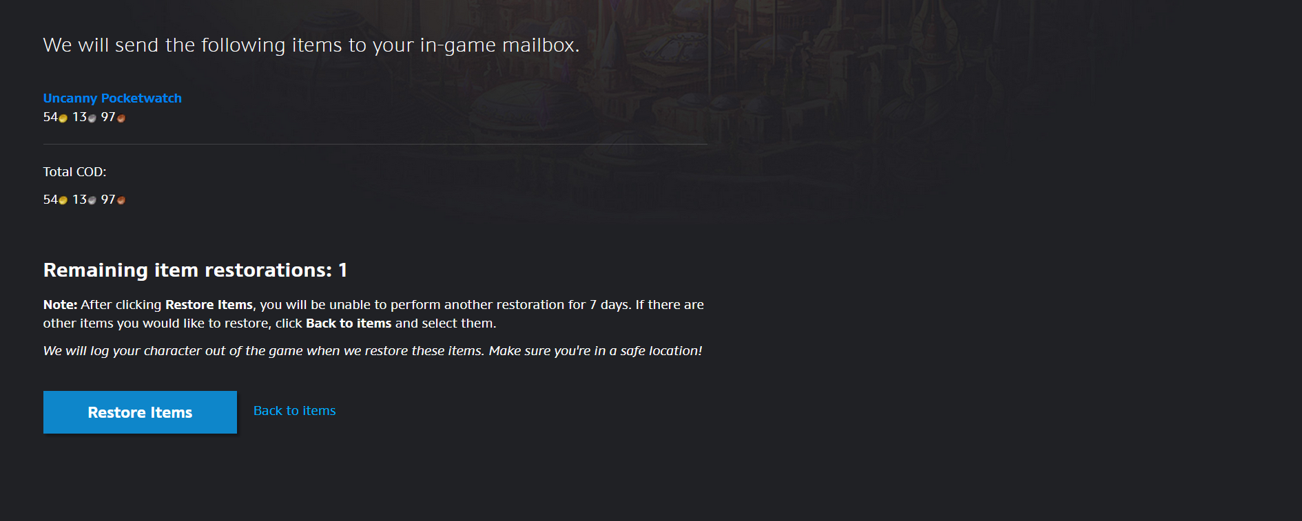 How to restore an item in WoW Dragonflight Dot Esports