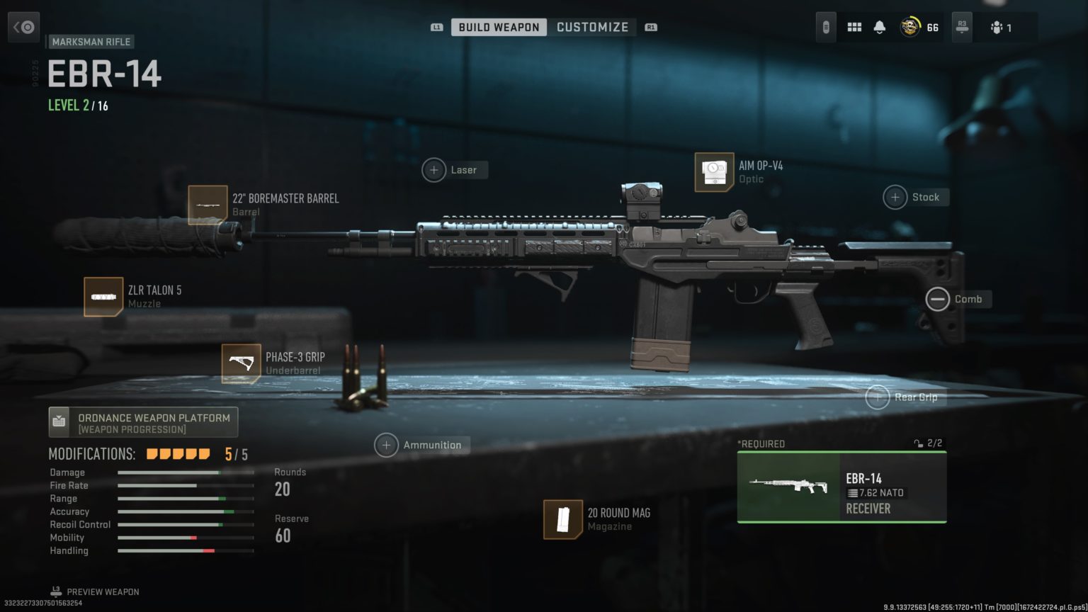 Best EBR14 loadout and class setup in Modern Warfare 2 Best