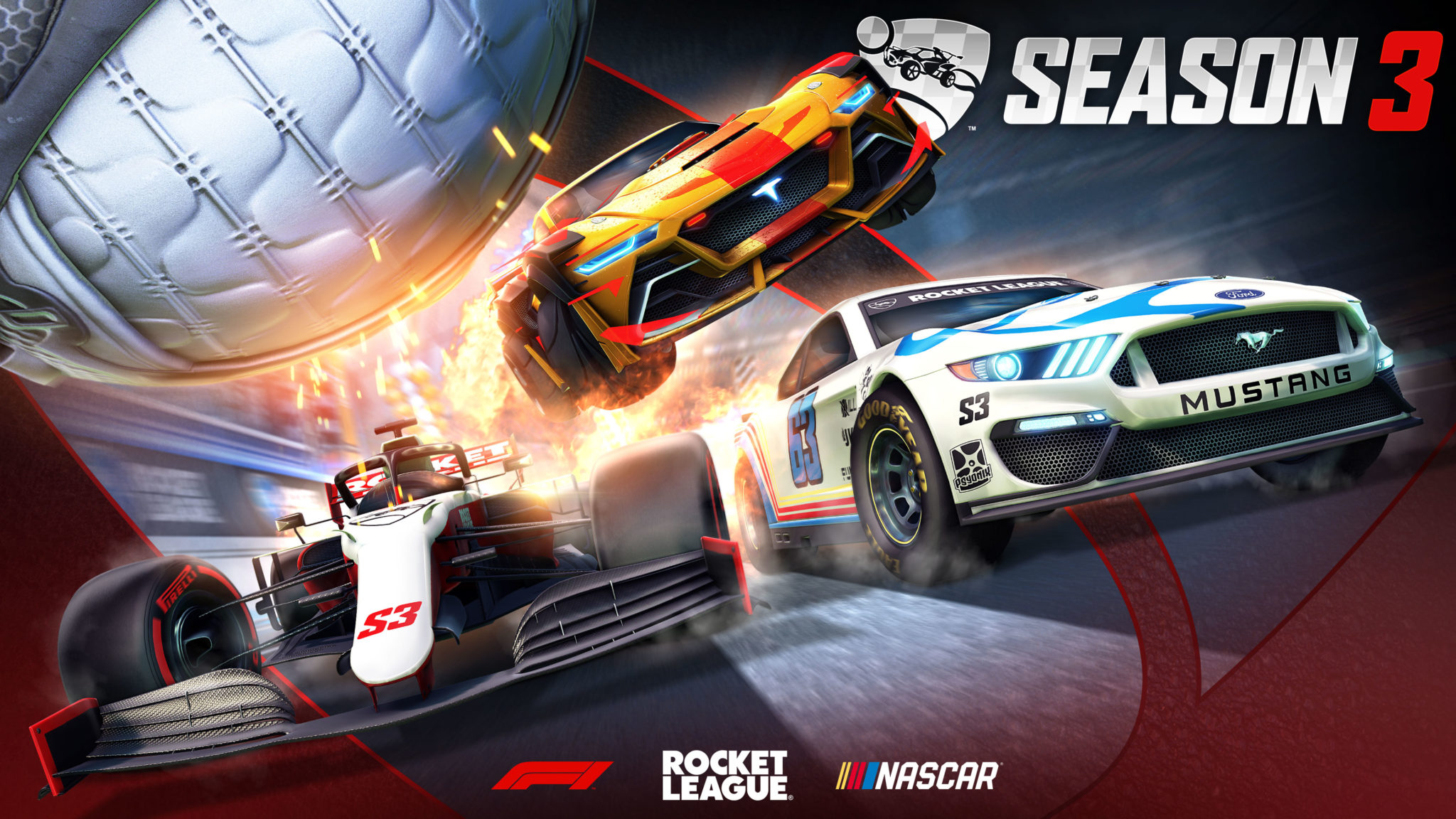 La saison 3 de Rocket League introduira le modèle Tyranno et des crossovers avec NASCAR et La saison 3 de Rocket League introduira le modèle Tyranno et des crossovers avec NASCAR et